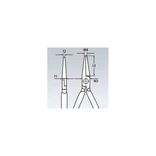 Cleste cu varf semirotund Knipex 200 mm VDE