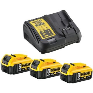 Set 3 acumulatori si incarcator Dewalt DCB115P3