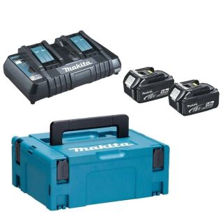 Set 2 acumulatori Makita BL1850B LXT, 18V, 5.0Ah si incarcator DC18RD