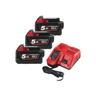 Set 3 acumulatori si incarcator Milwaukee M18 NRG-503