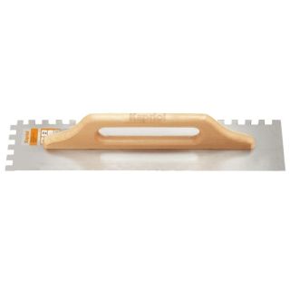 Gletiera Kapriol zimtata cu maner lemn 14x50cm 12x12mm