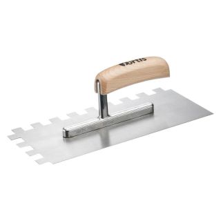 Gletiera Fortis zimtata inox maner lemn 28x13cm dinti 15x15mm