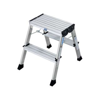 Scara Krause Rolly plibila dubla aluminiu natur 2x2 trepte