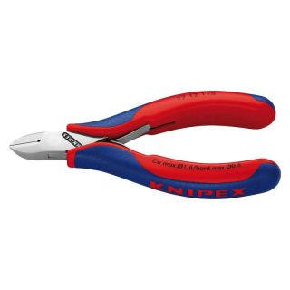 Cleste cu tais Knipex cap plat maner bicomponent cu limitator 115mm