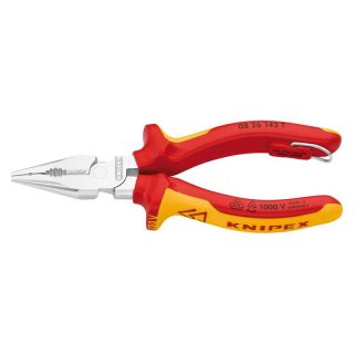 Cleste combinat/patent Knipex ascutit cu maner multicomponent 145mm VDE cu agatatoare