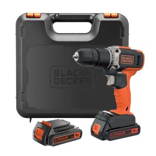 Masina de gaurit si insurubat cu percutie Black+Decker BCD003C2K, cu acumulator