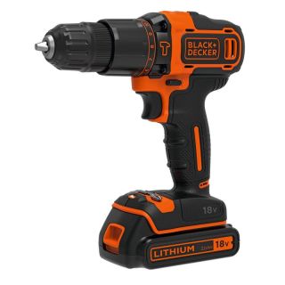 Masina de gaurit si insurubat cu percutie Black+Decker BDCHD18KB, cu acumulator