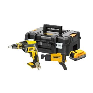 Masina de insurubat pentru gips carton Dewalt DCF620E1K, 18V, cu acumulator