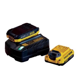 Set 2 acumulatori si incarcator Stanley SFMCB12D2