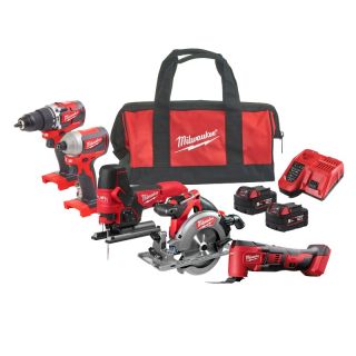 Pachet 5 scule Milwaukee M18 FPP5K-502B