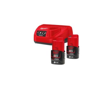 Set 2 acumulatori si incarcator Milwaukee M12NRG-302