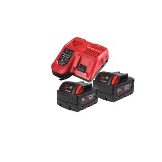 Set 2 acumulatori si incarcator Milwaukee M18 NRGCR-502
