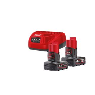 Set 2 acumulatori si incarcator Milwaukee M12 NRG-602