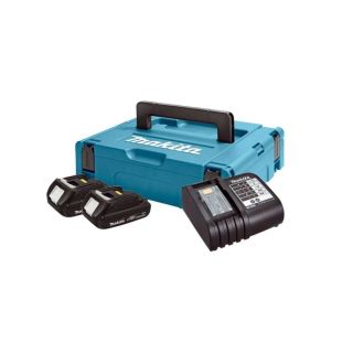 Set 2 acumulatori Makita BL1815N LXT, 18V, 1.5Ah si incarcator DC18RC
